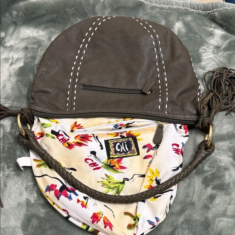Elegant Dark geen Hobo Bag with Fringe